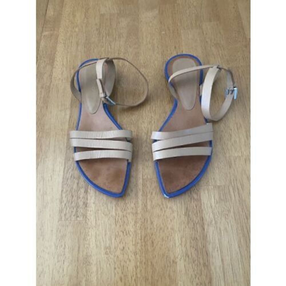Maria Bonita Extra Tan Leather Strappy Pointed Toe Sandals Shoes Size 8
